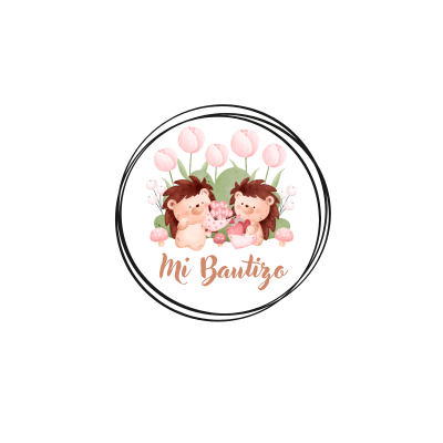 Etiqueta Redonda Bautizo GEMELAS