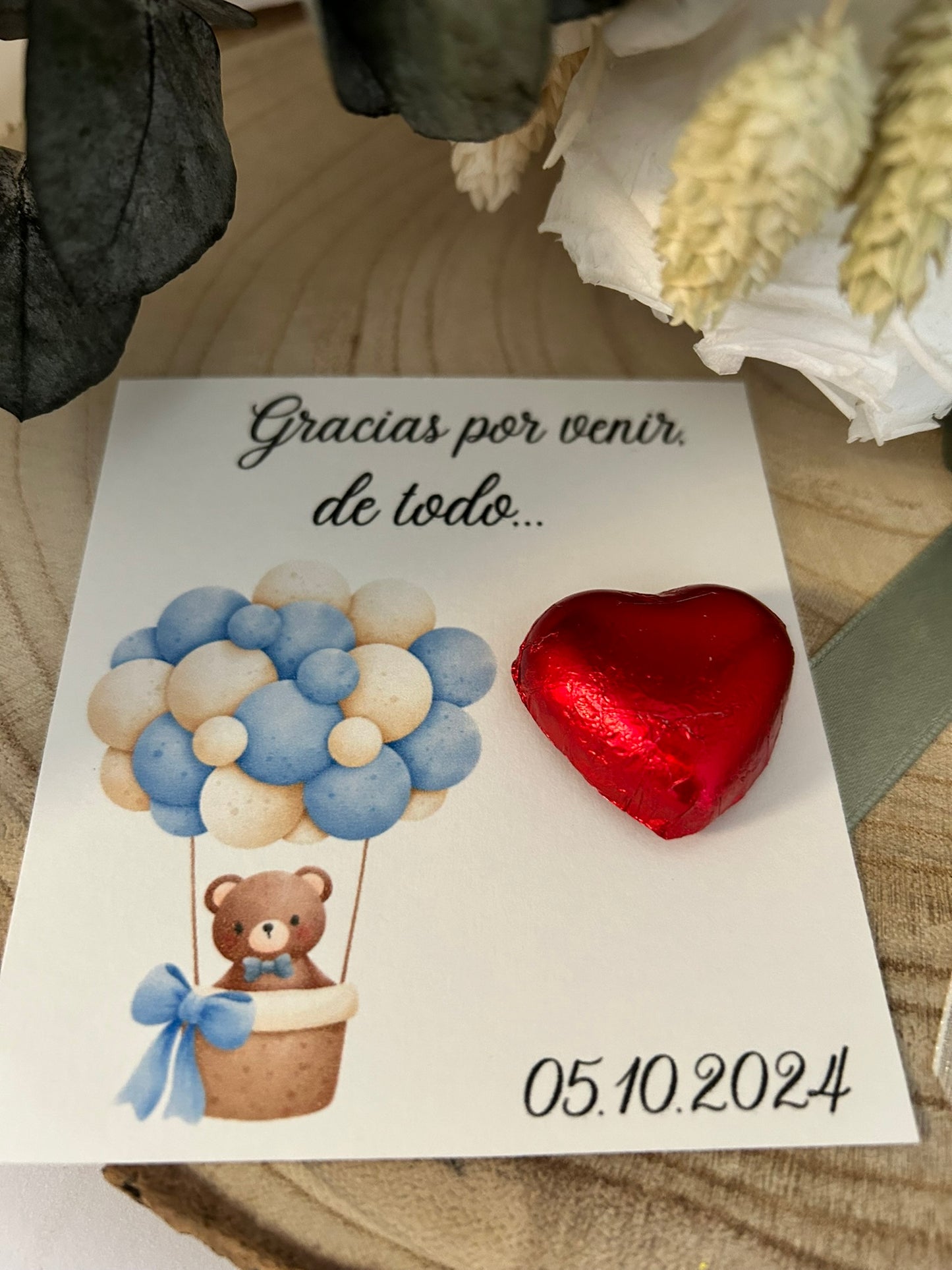 Tarjetas de Agradecimiento Globos