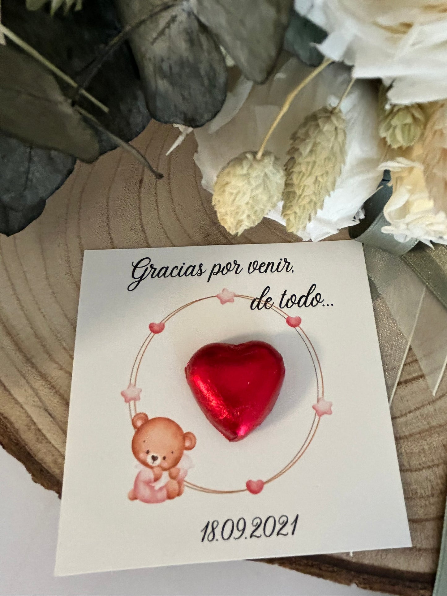 Tarjetas de Agradecimiento Osita