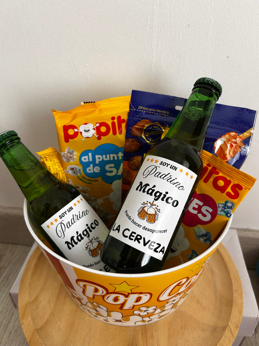 Cubo Palomitas personalizado Padrino
