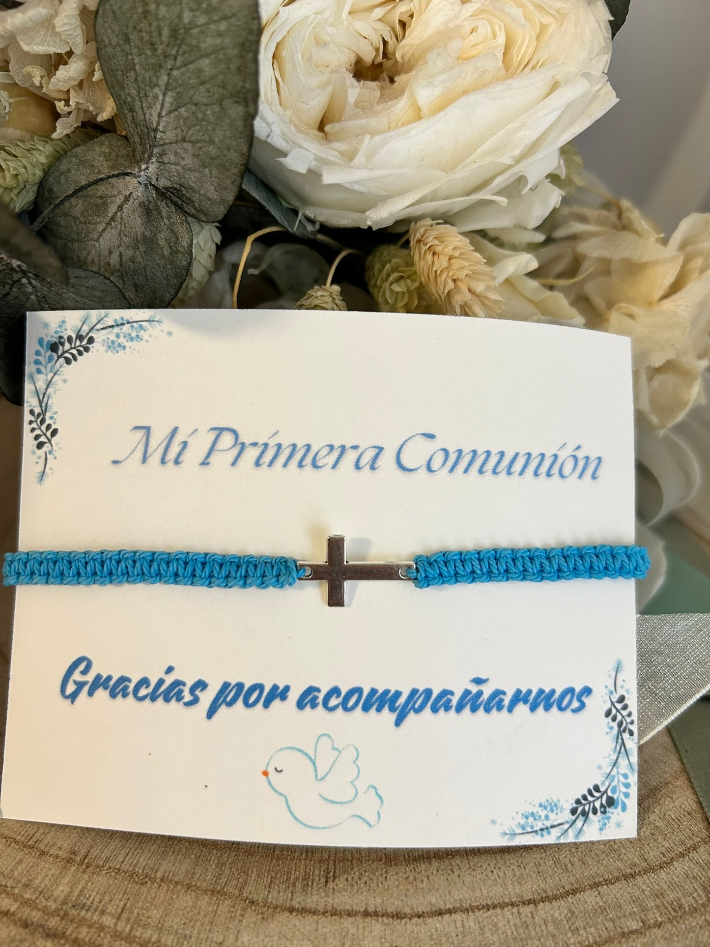 Pulsera Comunión Cruz Paloma