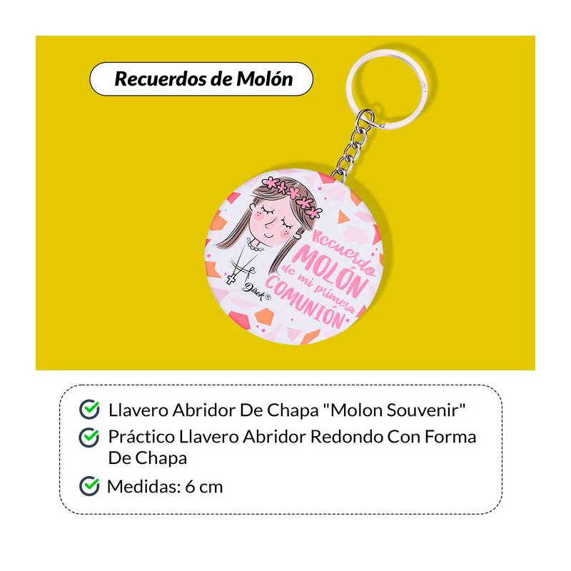 Llavero abridor Recuerdo Molón Rosa