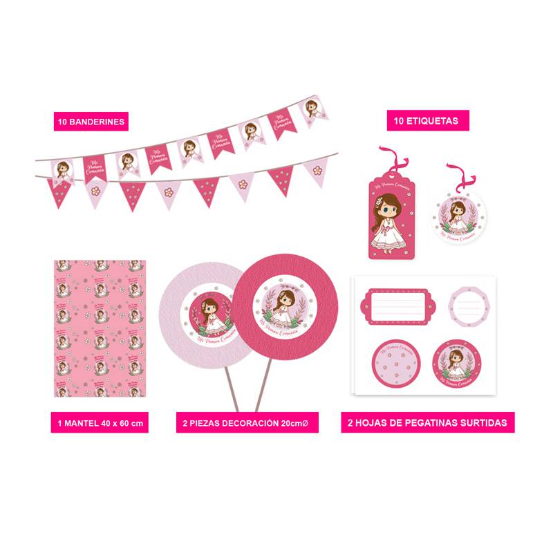 Set Candy Bar Primera Comunión Rosa