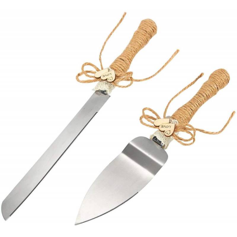 Set de cuchillo y pala kraft BODA